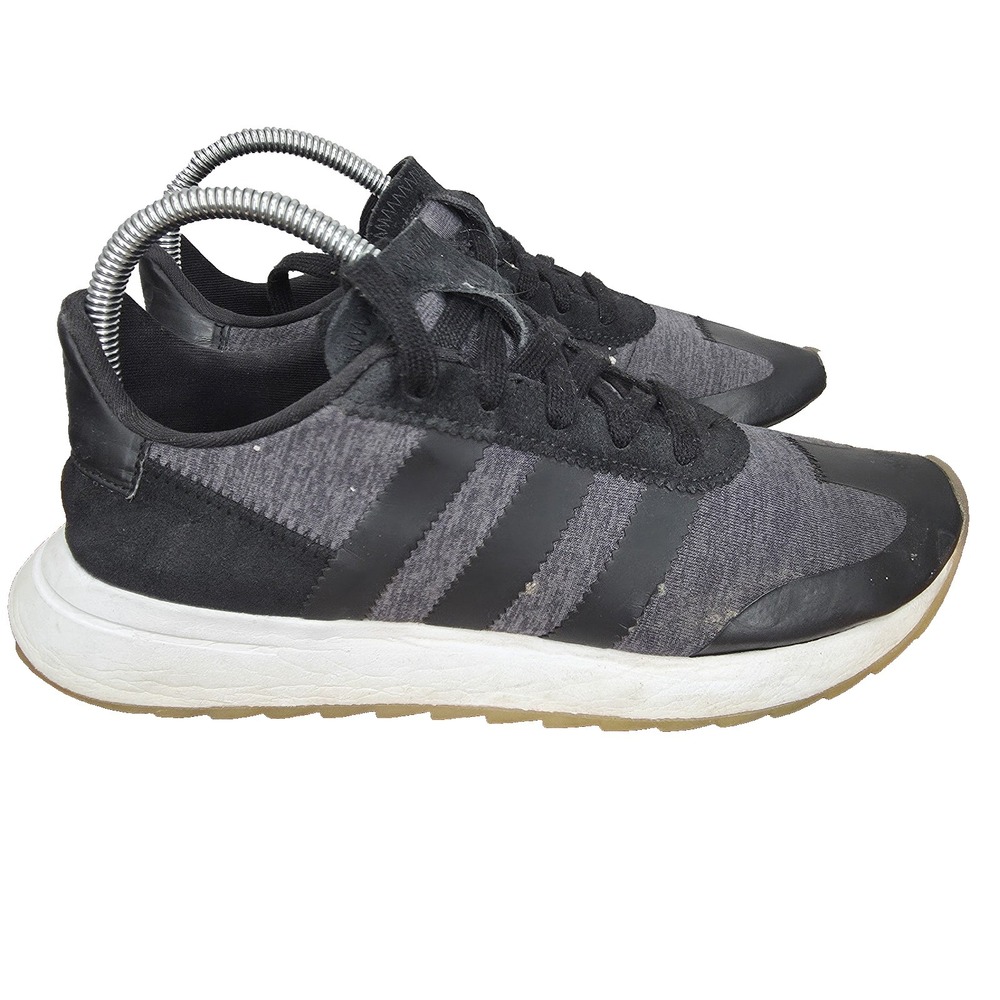 Adidas Flashback Runner Sneakers Womens 8 Core Black Night Gray Running Trainers
